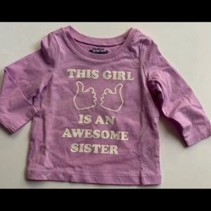 NEW Oshkosh B'gosh THIS GIRL IS AN AWESOME SISTER 6 months  T-shirt top